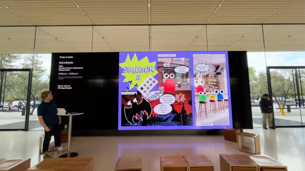 Streakit storyboard pitch at Apple Store — problem, solution, outcome