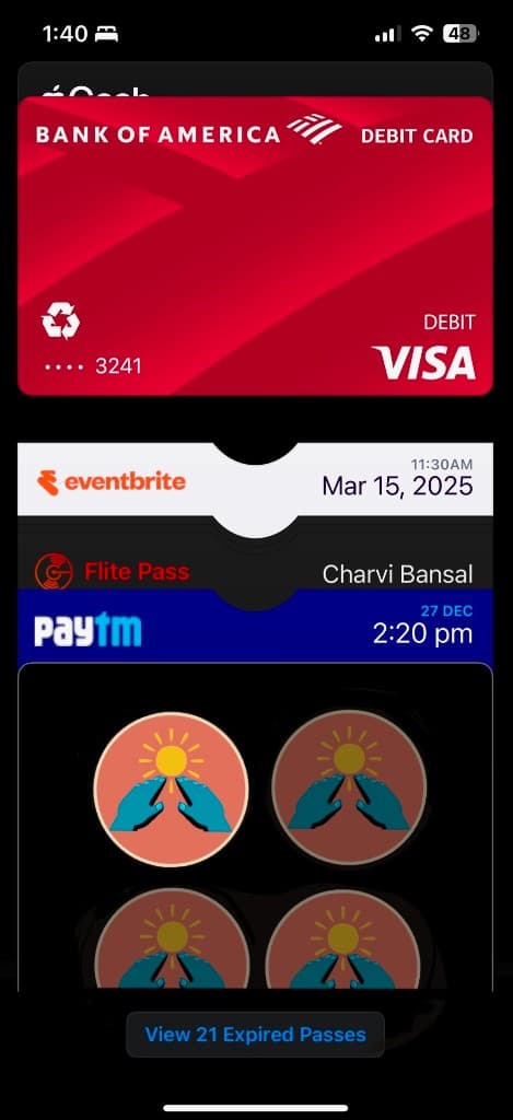 StreakIT pass stacked in Apple Wallet